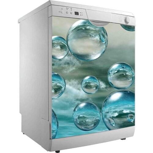 3D Fridge Sticker Water Bubble Refrigerator Dishwasher Door Cover Kitchen Home Decoration Accessories Modern 3d Wall Stickers