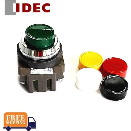 5PCS IDEC SWITCH ABN ABN210 ABN201 ABN211 ABN220 G R B Y W S 30mm 1NO 1NO Self-reset button SWITCH ABN211G ABN211R