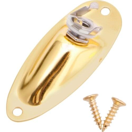 Guitar Accessories Guitar Parts Boat Output Jack Plate Socket Golden