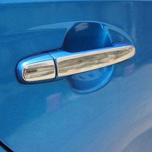 For Toyota Vios/Yaris sedan 2014 2015 2016 Car Styling Accessories Stainless steel Car door protector Handle Cover Trim
