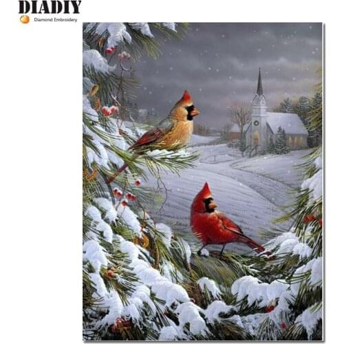 DIY diamond embroidery Snow bird 5D diamond painting Cross Stitch full round&square Rhinestone mosaic home decoration