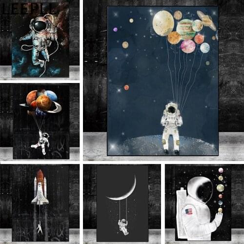 Astronaut Space Dream Stars Abstract Painting Canvas Painting Posters Prints Mural Pictures Living Room Home Decoration Cuadros