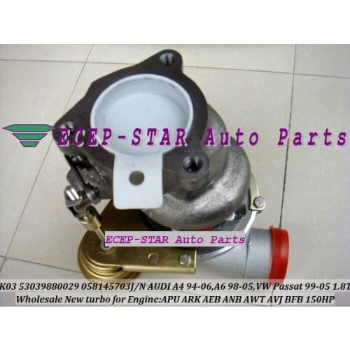 Free Ship K03 53039880029 058145703E 058145703L 058145703H 06A145703B 058145703JX Turbo For AUDI A4 A6 C5 VW Passat B5 1.8T 1.8L
