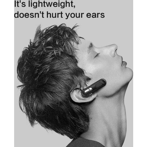 Wireless Bluetooth Earpiece Single Ear Wireless Noise Cancelling Headset Business Earphone with Mic For Driving Meeting