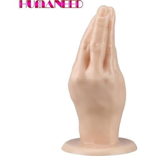 20*10cm Exotic Finger Women Sex Products Dildo Anal Plug Suction Cup Big Hand Anus Stuffed Butt Plug Large Penis Fist Masturbate