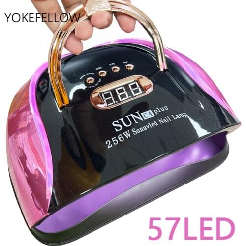 UV LED Nail Lamp 265W Gel Nail Light for UV Gel Nail Polish 57LED UV Dryer with 4 Timers Professional for Nail Art Home Salon