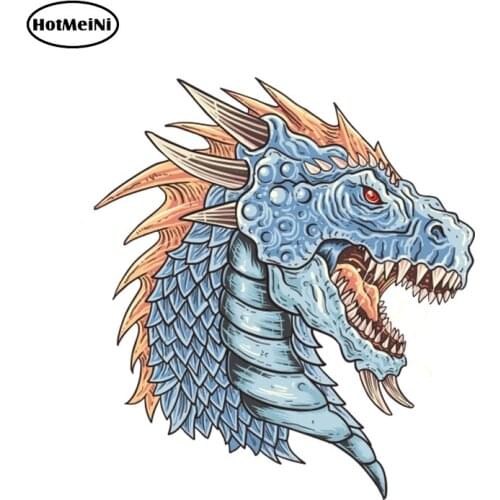 HotMeiNi 13cm x 11.7cm Personality 3D Dragon Head Decal Motorcycle Car Sticker Rear Windshield Decals Vinyl Bumper Car Styling