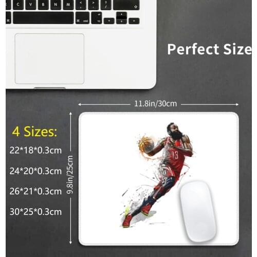 James Harden Mouse Pad DIY Print James Harden Basketball Ball Game Team Curry Jump Man Jumpman Red Funny