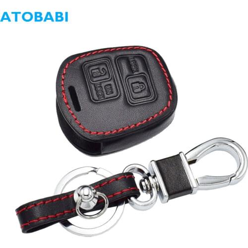 Leather Car Key Case For Lexus ES GX Toyota RAV4 Camry Highlander Corolla Prado Avensis Yaris Auris 2 Buttons Remote Fob Cover