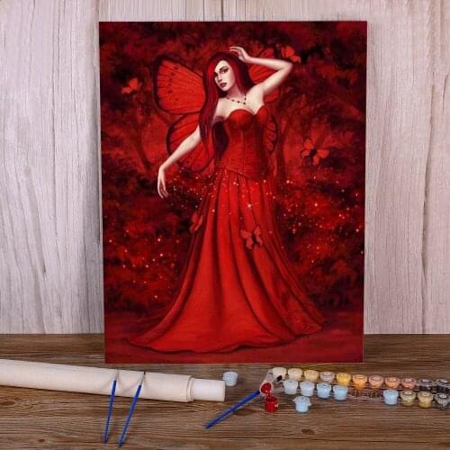 Beauty Butterfly Paint By Numbers Complete Kit Oil Paints 50*70 Canvas Pictures Handmade For Children Wall Wholesale