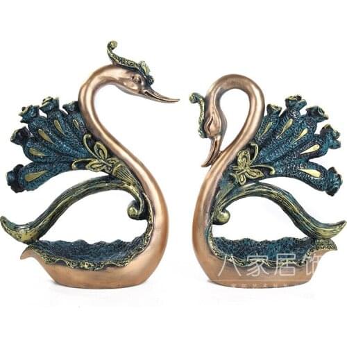 Creative Home Lovers Swan Ornaments Decoration European Bedroom Living Room Decoration Exquisite Swan Ornaments Home Decor