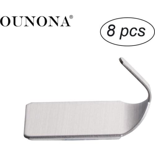 8pcs 3M Self Adhesive Hook Heavy Duty Stainless Steel Wall Hooks for Home Kitchen Coats Hats Keys Bags