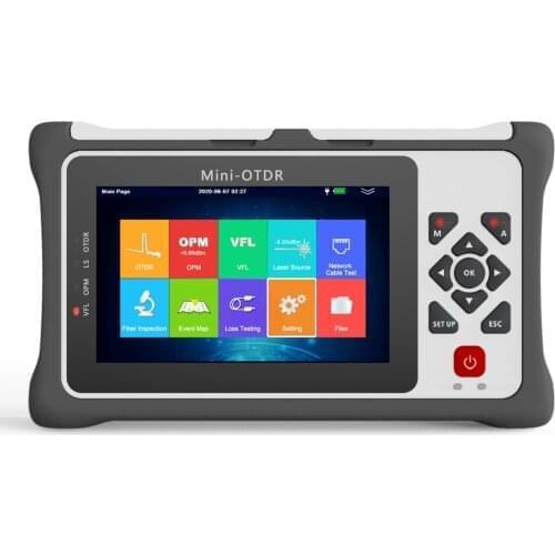 Mini OTDR Reflectometer 1550nm 20dB with Filter GPON EPON Live in-service Testing with OPM OLS VFL Touch Screen Fiber Optic OTDR