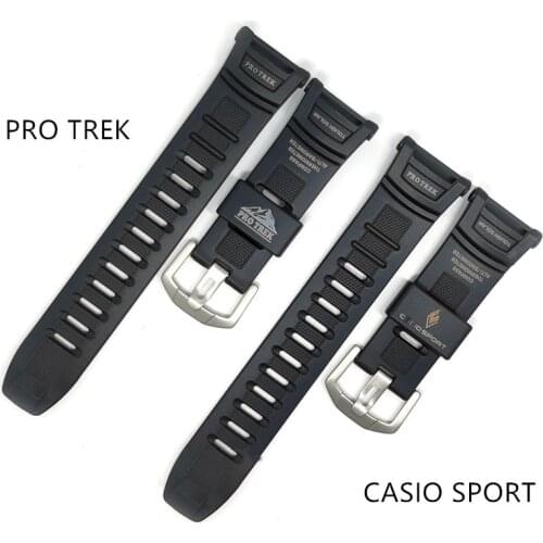 Soft Rubber Strap For Casio G-Shock PRG-130 PRW1500 PRW-1500 PRG130 PRG-130Y Watch Band Replace Men Sport Bracelet Accessories