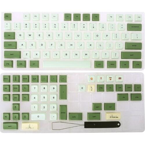 XDA V2 matcha green tea Dye Sub Keycap Set thick PBT for keyboard gh60 poker 87 tkl 104 ansi xd64 bm60 xd68 xd84 xd96