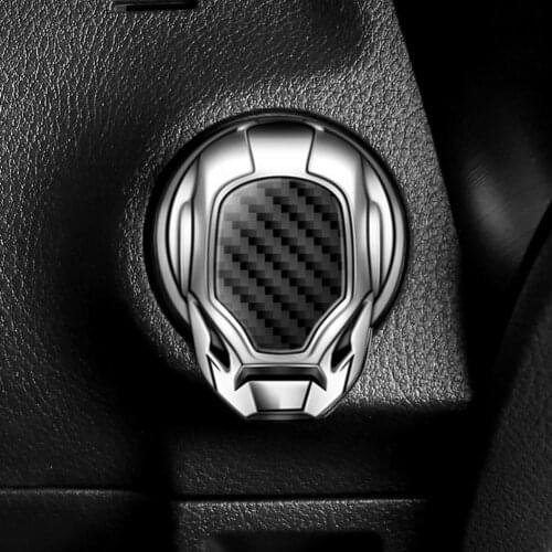 Car Newest Universal Engine Control Start Stop Button Switch Protective Cover Decorative Ring Trim For Car Interior Accessories