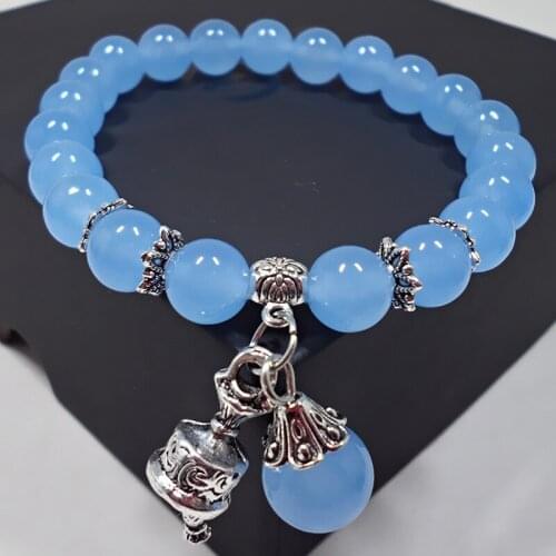 Original Crystal Bracelet Chalcedony Bracelet Ladies Fashion Handmade Beaded Bracelet Jewelry