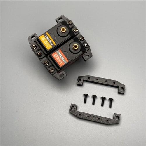 Front Double Rudder Frame for 1/14 Tamiya RC Truck Trailer Tipper Scania MAN Benz Actros Volvo Car Diy Parts