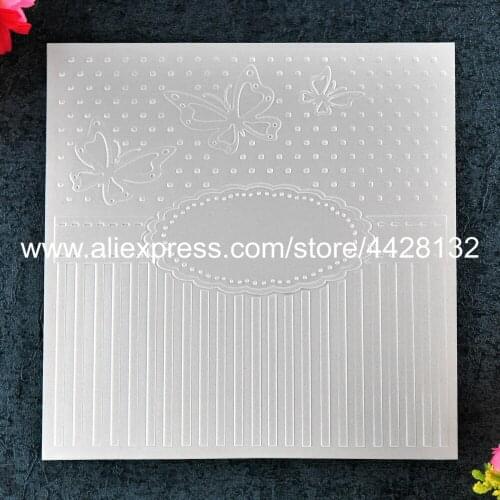 Butterfly Plastic Embossing Folder For Scrapbook DIY Album Card Tool Plastic Template 15x15cm 9012038