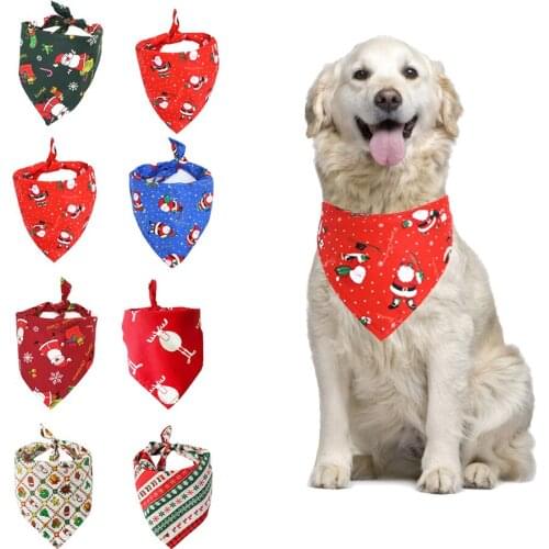 Christmas Cat Dog Bandana Holiday Accessories Goods Animals Supplies Cats Dogs Bows Toy Products Puppy Small Large Tie For Pet