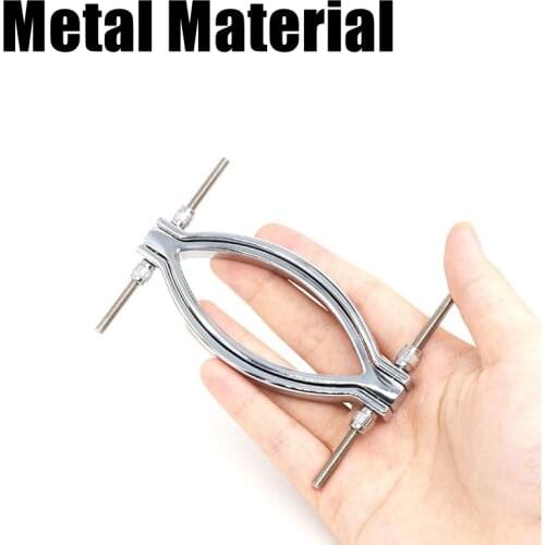 Metal Hollow Vaginal Expansion Clitoral Stimulation Vaginal Expander Clitoral Clips SM Tools for Woman Lesbian Adult Products