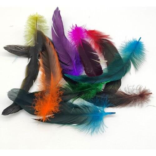 100Pcs/Lot Colorful Rooster Feathers Plume Crafts DIY Wholesale Natural Black Feathers Party Wedding Decoration Plumas 13-18cm