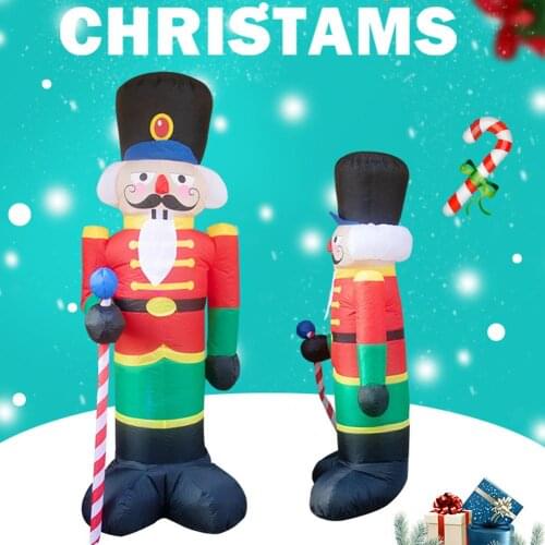 Christmas Gift Nordic Style Christmas Santa Claus Model Inflatable Santa Claus Soldier Inflatable Old Puppies Dropship