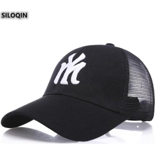 SILOQIN Fashion New Summer Mens Womens Sports Shading Quick Drying Cap Breathable Adjustable Size Snapback Baseball Caps 2021
