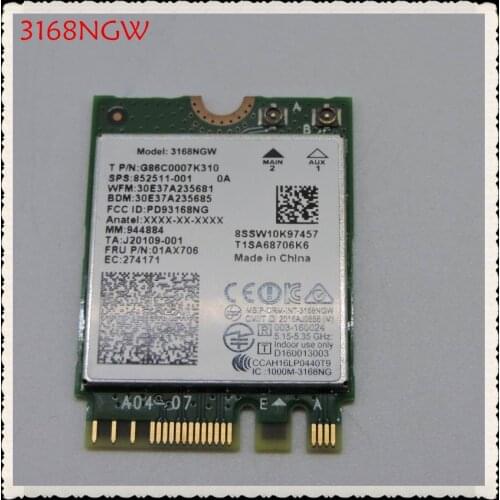 Brand new for Intel 3168NGW Dual band Wireless-AC 3168 3168 AC 433Mbps intel3168 bluetooth 4.2 802.11ac WiFi Network Card