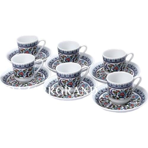 YOUR SET OF HIGH QUALITY FINE PORCELAIN AUTHENTIC HAND PAINT HAND MADE CHIC ELEGANT PATTERNED COFFEE SET