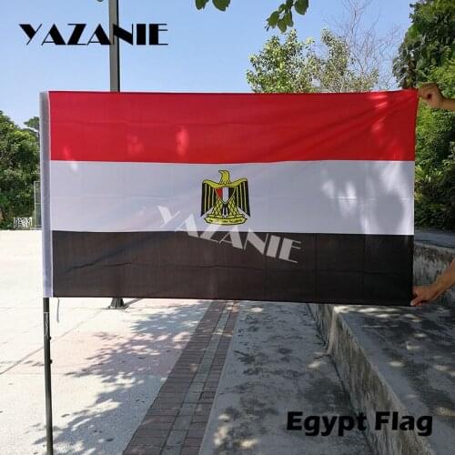 YAZANIE 90x150cm Hanging Egypt Flag Egyptian Republic Outdoor Indoor Banner Country National Flag 5*3ft for Carnival Party Event
