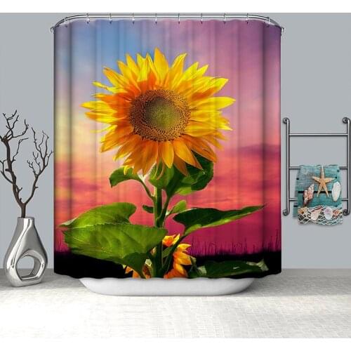 Sunflower shower curtain shower waterproof fleur de douche bathroom decoration curtain