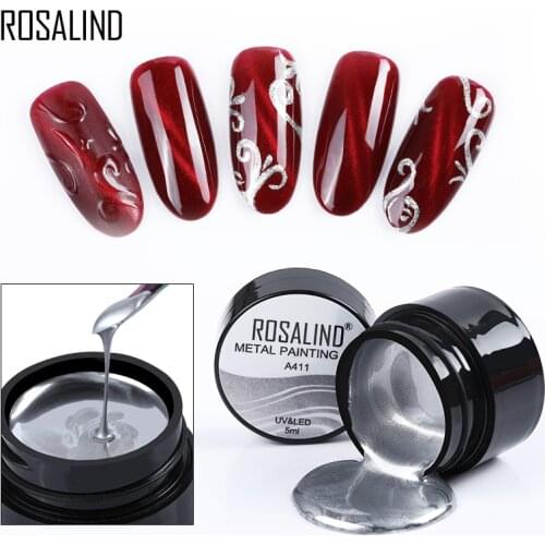 1 Pcs Metallic Nail Art Gel Polish Painting Drawing Lacquer Nail Art Decoration DL