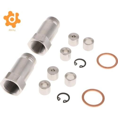 2 Sets O2 Oxygen Sensor Extension Extender Adapter Spacer M18X1.5mm CEL