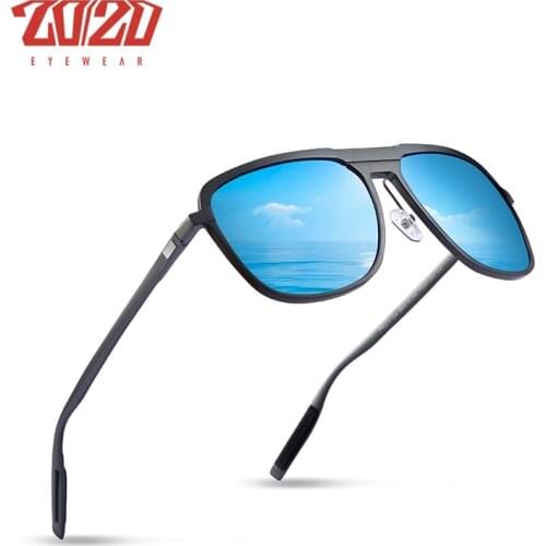 20/20 Brand Unisex Classic Aluminum Sunglasses Men Polarized Mirror Square Sun Glasses Men For Women Oculos UV400 PK017