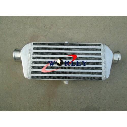450x170x65mm Universal Aluminum Turbo Intercooler 2.2'' inlet/outlet Bar & Plate