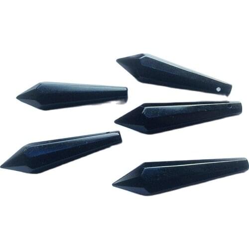 Top Quality 50pcs 38MM Black Glass Crystal Icicle Prisms(Free ring) Hang Chandelier Pendants Ceiling Lights Cake Topper Decor