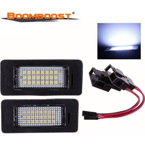 6000K 24SMD LED License Plate Lights For Volkswagen PASSAT 5D R36 163 SMD3528 For AUDI A4 S4 A5 S5 Q5 TT TT-RS