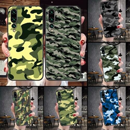 Camouflage Pattern Camo military Phone Case For Huawei P Mate P10 P20 P30 P40 10 20 Smart Z Pro Lite black luxury cell cover