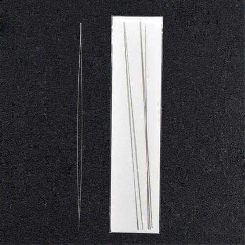 DoreenBeads Retail Big Eye Curved Beading Needles Easy Thread 125x0.6mm, 6 PCs