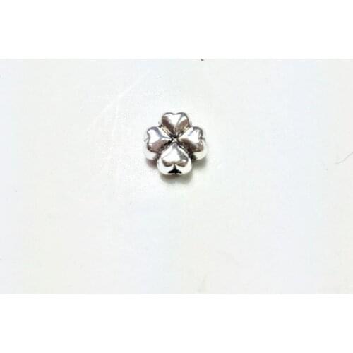 Eruifa 30pcs 7mm Mini Clover Burnished silver Zinc Alloy necklace,earring bracelet jewelry DIY handmade