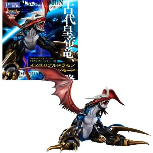 Original Digimon Adventure Anime Figurine MegaHouse MH GEM Imperialdramon PVC Collection Action Decration Model Kids Toys