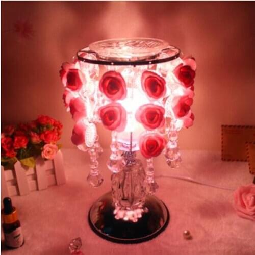 Crystal table lights creative wedding room decoration modern table lamps wedding gift aromatherapy table lamps for living room