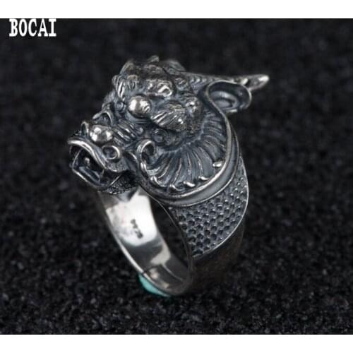 S925 silver and Thai silver craft ring wholesale fashion openings give classical male leading silver rings