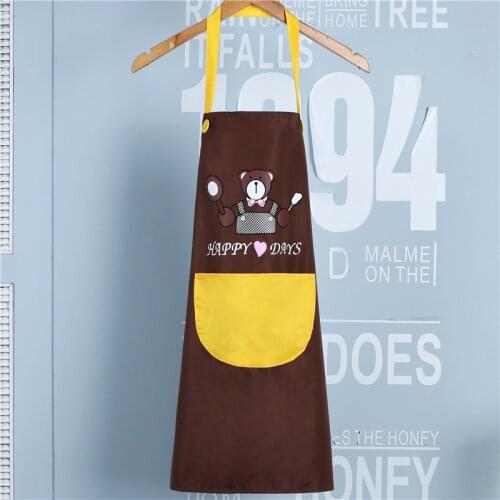 Korean fashion cute men and women couple apron kitchen cooking waist waterproof and oilproof adult