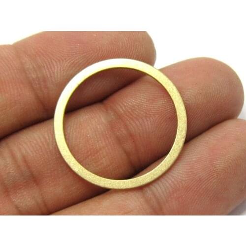 50pcs Brass circle charms Round 25x2x1mm Raw brass earrings findings -R153