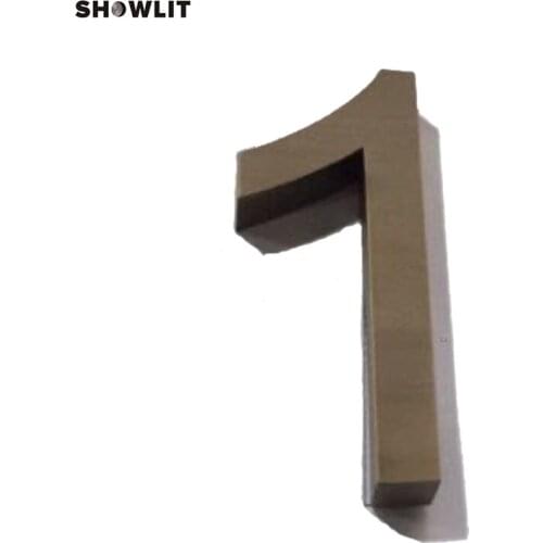 Brushed Antique Bronze Modern House Numbers Custom Made