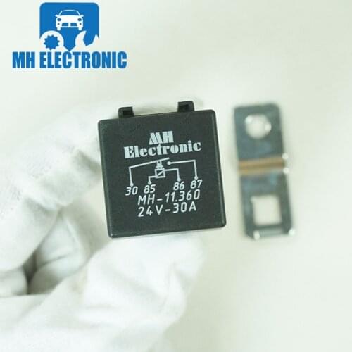 MH Electronic NEW Universal Relay Rele 4pins 24V 30 Amp for Dodge Ford Mitsubishi Nissan Toyota Honda Chevrolet MH-11360 MH11360