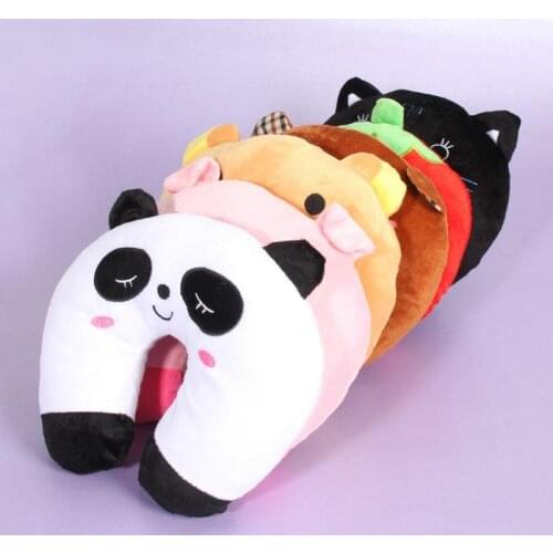 Multi-Color Comfortable Cartoon Pattern U Shaped PP Cotton Travel Neck Pillow Support Headrest Cushion For Support Head