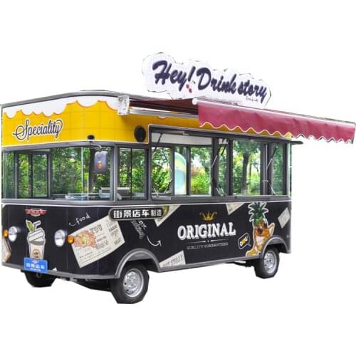 Can Be Customized Electric Mobile Food Carts / Mobile Vending Trailer On Street With High Speed For Sale